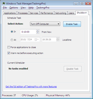 TaskmgrPro Shutdown Scheduler screenshot